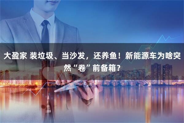 大盈家 装垃圾、当沙发，还养鱼！新能源车为啥突然“卷”前备箱？